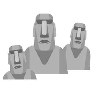 Easter Island Chile Illustrations Sticker