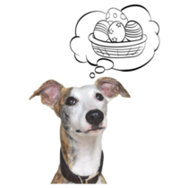 Easter Whippet Sticker