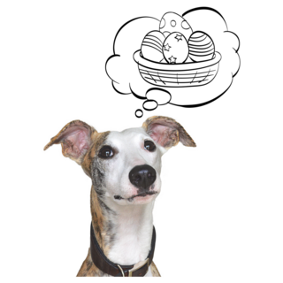 Easter Whippet Sticker