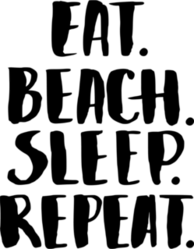 Eat Beach Sleep Repeat Sticker