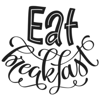Eat Breakfast Hand-lettered Sticker
