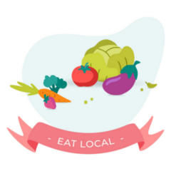 Eat Local Healthy Fresh Vegetables Sticker