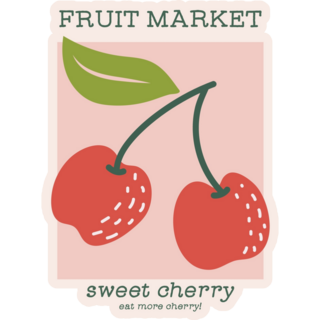 Eat More Cherries Sticker