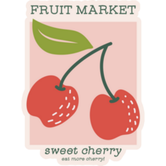 Eat More Cherries Sticker