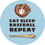 Eat Sleep Baseball Repeat Cute Postcard Sticker