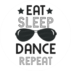 Eat Sleep Dance Repeat Sport Saying Sticker