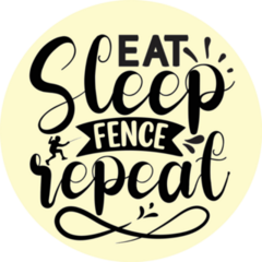 Eat Sleep Fence Sticker