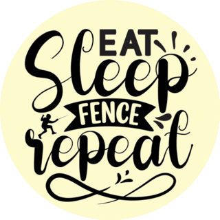 Eat Sleep Fence Sticker