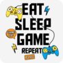 Eat Sleep Game Repeat Play Sticker