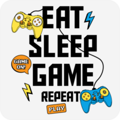 Eat Sleep Game Repeat Play Sticker