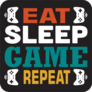 Eat Sleep Game Repeat Sticker