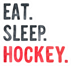 Eat. Sleep. Hockey Lettering Sticker