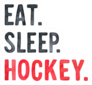 Eat. Sleep. Hockey Lettering Sticker