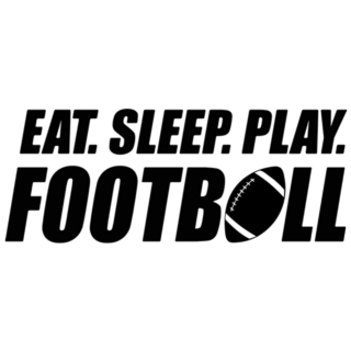 Eat Sleep Play Football Lettering Sticker