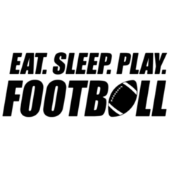 Eat Sleep Play Football Lettering Sticker
