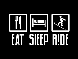 Eat, Sleep, Ride Snowboarding Sticker