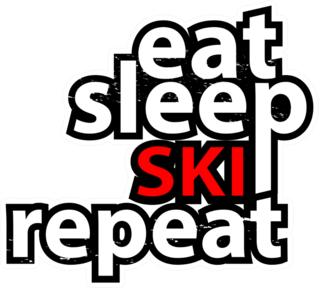Eat Sleep Ski Repeat Sticker