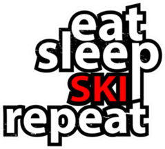 Eat Sleep Ski Repeat Sticker
