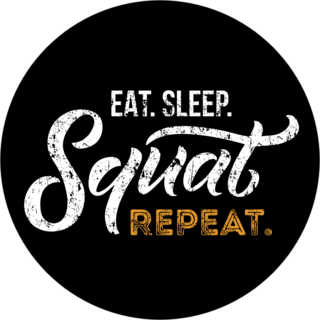 Eat Sleep Squat Repeat Workout Sticker