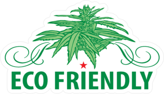 Eco Friendly Cannabis Plants Sticker