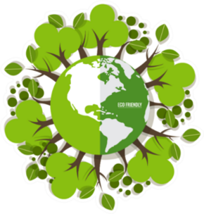 Eco Friendly Earth And Trees Sticker