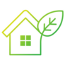 Eco Green Home Logo Design Sticker
