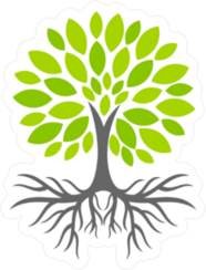 Eco Tree With Roots Sticker