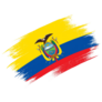 Ecuador Flag Brush Sticker