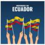 Ecuador Flags Independence Sticker