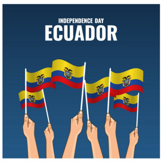 Ecuador Flags Independence Sticker