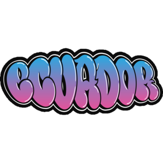 Ecuador Graffiti Style Sticker