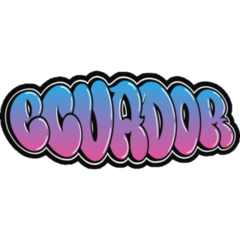 Ecuador Graffiti Style Sticker