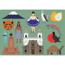Ecuador Landmark Sticker Sheet