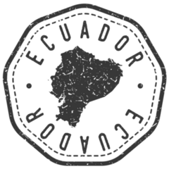 Ecuador Map Stamp Sticker