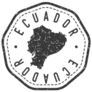 Ecuador Map Stamp Sticker