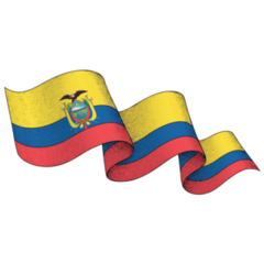 Ecuador National Flag Ribbon Sticker