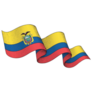Ecuador National Flag Ribbon Sticker