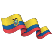Ecuador National Flag Ribbon Sticker