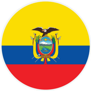 Ecuador Round Flag Sticker