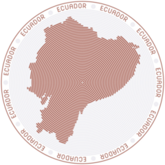 Ecuador Round Logo Sticker