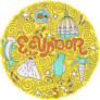 Ecuador Symbols Yellow Sticker