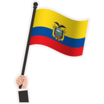 Ecuador Waving Flag Sticker