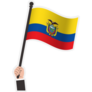 Ecuador Waving Flag Sticker