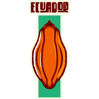 Ecuadorian Cacao Pod Sticker