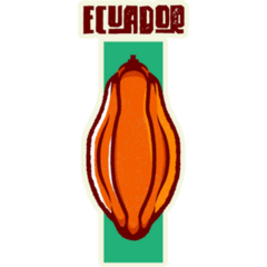 Ecuadorian Cacao Pod Sticker