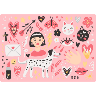 Edgy Valentine Sticker Sheet