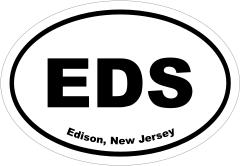Edison, New Jersey Oval Stickers