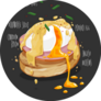 Egg Benedict Breakfast Illustration Sticker