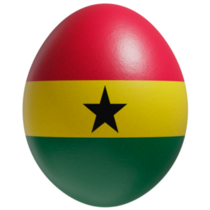Egg Flag Of Ghana Sticker