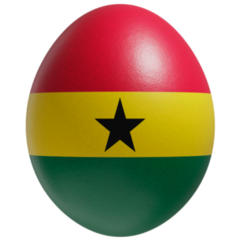 Egg Flag Of Ghana Sticker